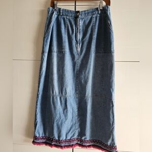 VTG kreymborg Longline Denim Jean Skirt